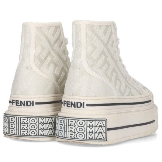 FENDI x Marc Jacobs FF Logo Canvas Platform White Size 5