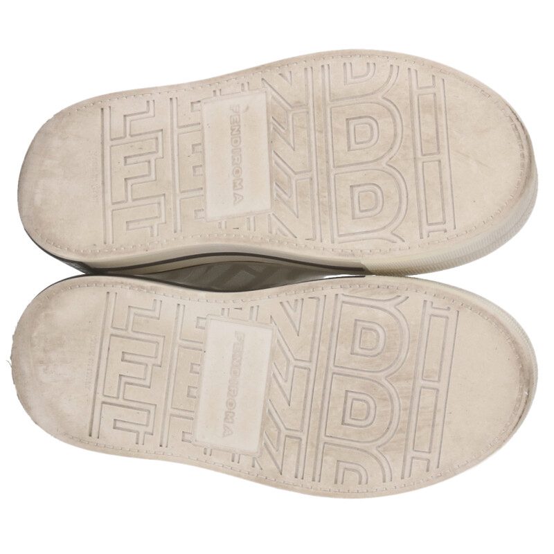 FENDI x Marc Jacobs FF Logo Canvas Platform White Size 5