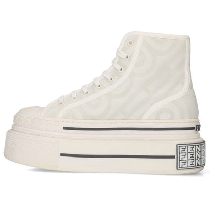 FENDI x Marc Jacobs FF Logo Canvas Platform White Size 5