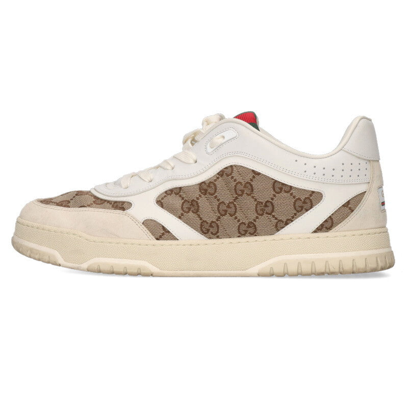 GUCCI GG Canvas Low-Top Sneakers Beige/White Size 11