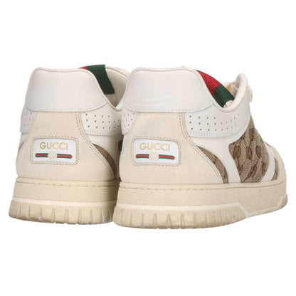 GUCCI GG Canvas Low-Top Sneakers Beige/White Size 11