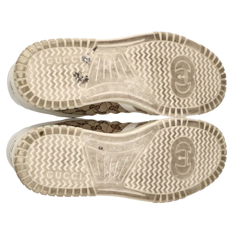 GUCCI GG Canvas Low-Top Sneakers Beige/White Size 11