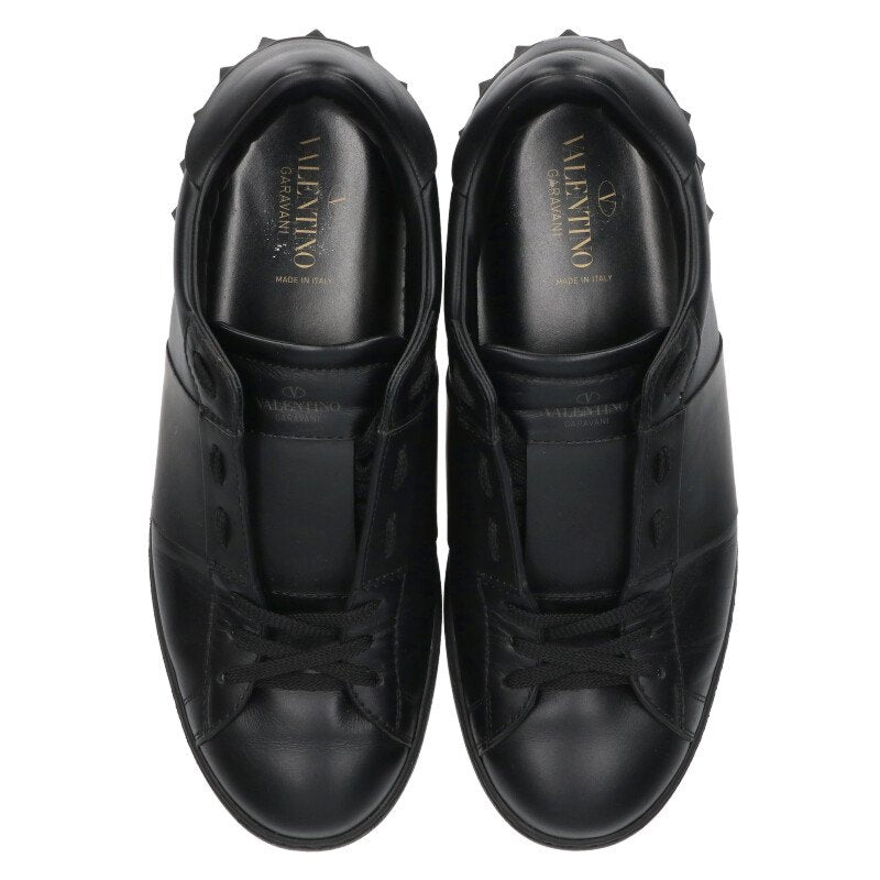 Valentino Leather Sneakers Black Size 43
