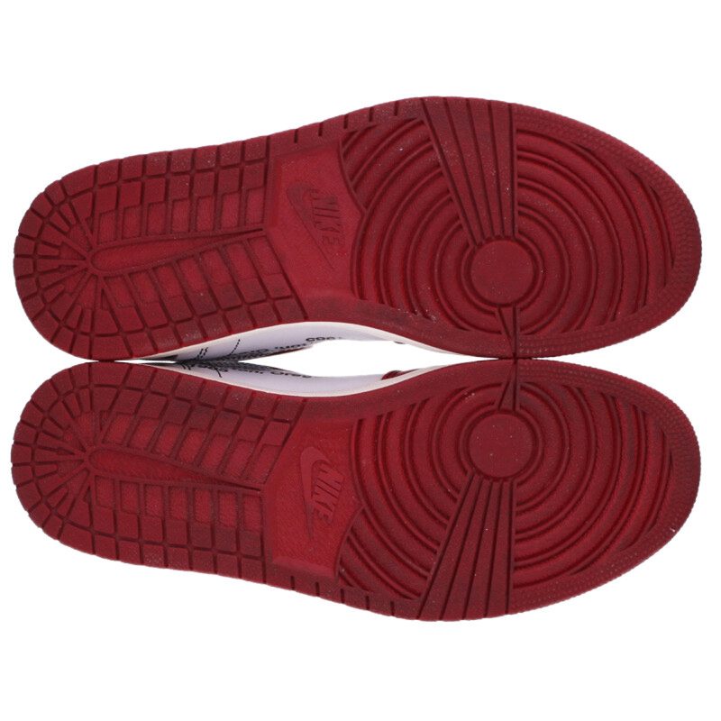 NIKE OFF-WHITE Air Jordan 1 Leather Red/White Size 8