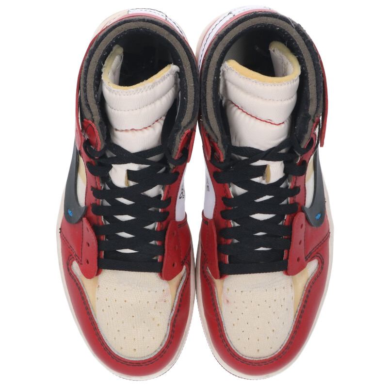 NIKE OFF-WHITE Air Jordan 1 Leather Red/White Size 8