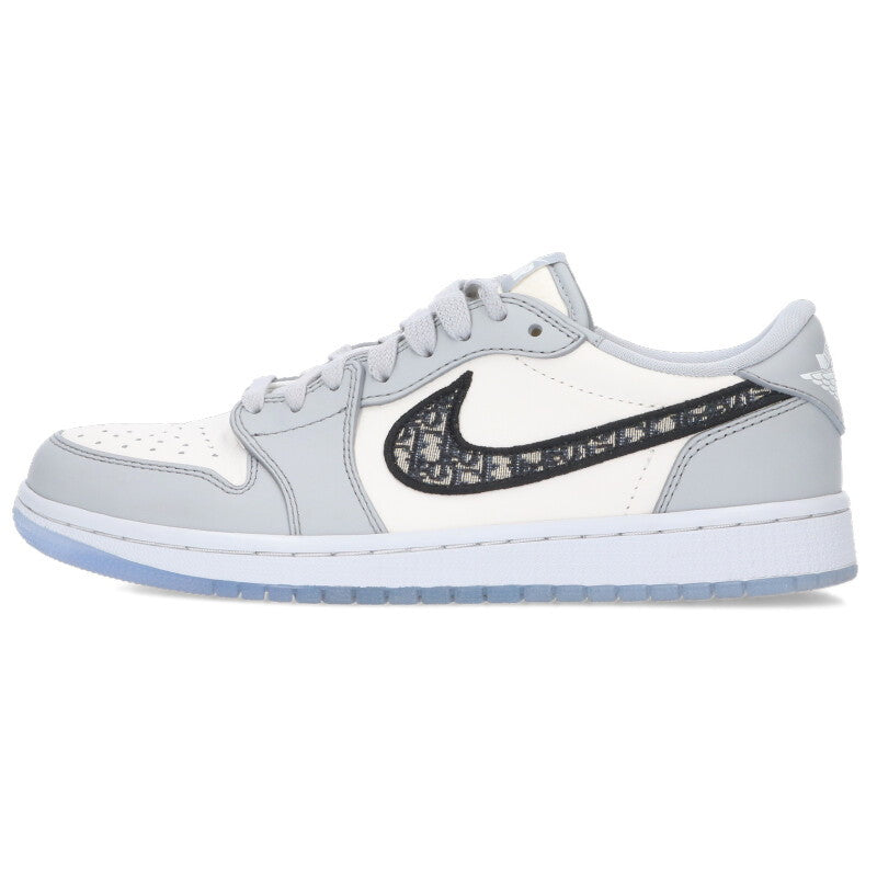 DIOR Air Jordan 1 Low OG Sneakers White/Grey/Black Size 7.5