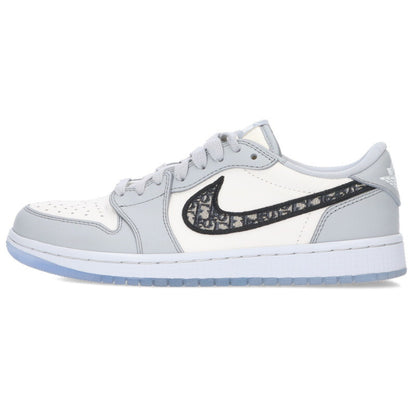 DIOR Air Jordan 1 Low OG Sneakers White/Grey/Black Size 7.5