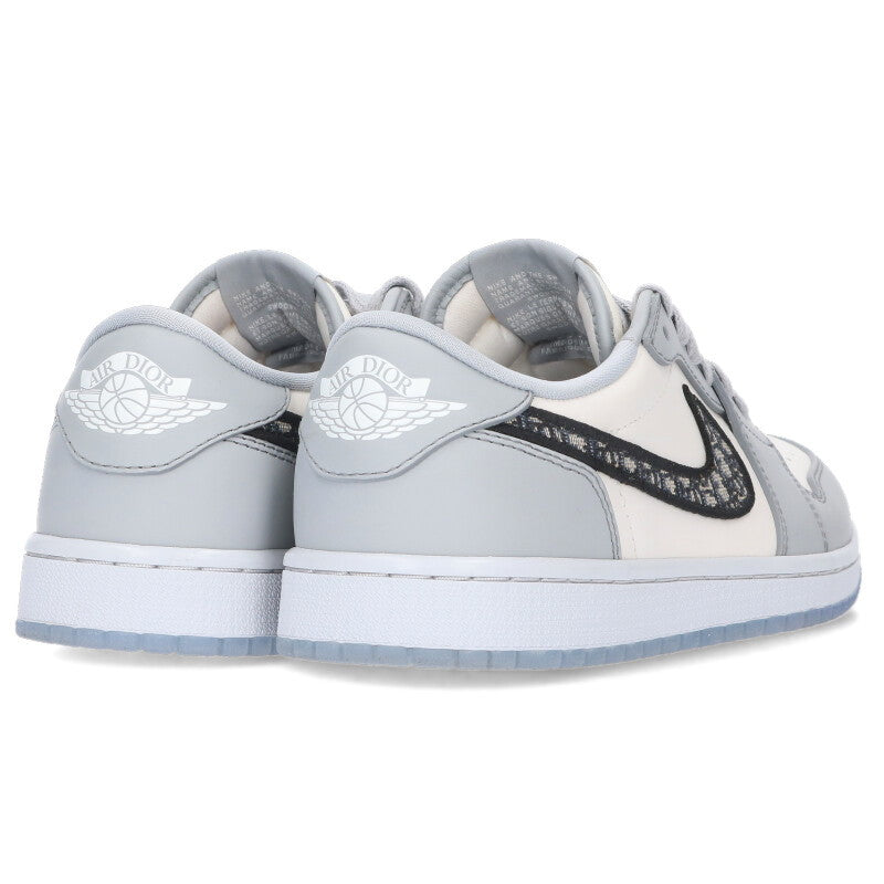 DIOR Air Jordan 1 Low OG Sneakers White/Grey/Black Size 7.5