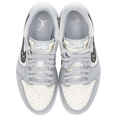 DIOR Air Jordan 1 Low OG Sneakers White/Grey/Black Size 7.5