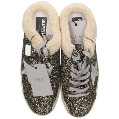 GOLDEN GOOSE SUPER-STAR Glitter Shearling-Lined Size 7.5