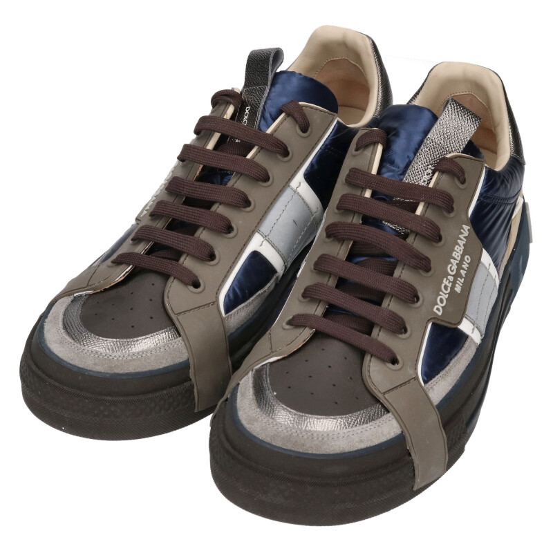 DOLCE & GABBANA 2ZERO CUSTOM Low-Cut Sneakers Multi Size 12