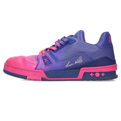 Louis Vuitton LV Leather Sneakers Pink x Blue Size 7