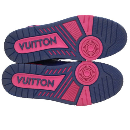 Louis Vuitton LV Leather Sneakers Pink x Blue Size 7