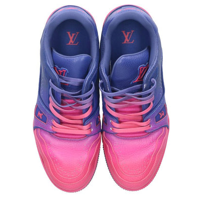 Louis Vuitton LV Leather Sneakers Pink x Blue Size 7