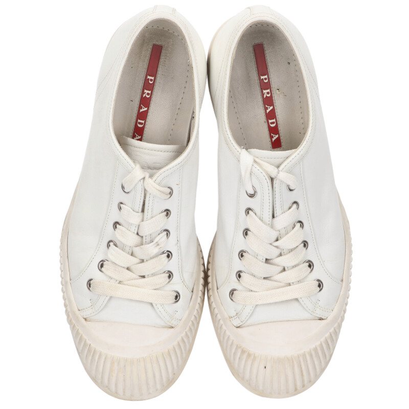 PRADA SPORT 4E2703 Low-Cut Sneakers White Size 6