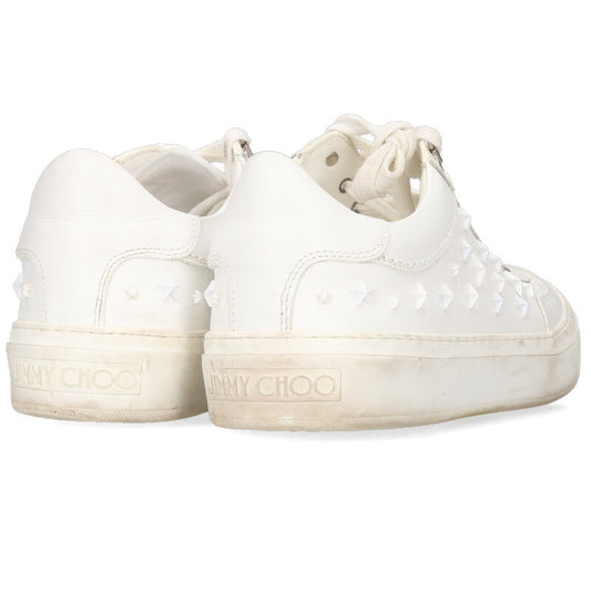 JIMMYCHOO Star Studded Low-Top Sneakers White Size 7.5
