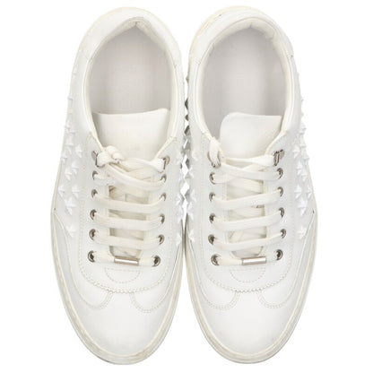 JIMMYCHOO Star Studded Low-Top Sneakers White Size 7.5