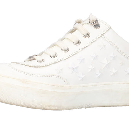 JIMMYCHOO Star Studded Low-Top Sneakers White Size 7.5