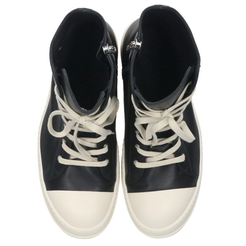 Rick Owens Leather Sneakers Black x White US 13
