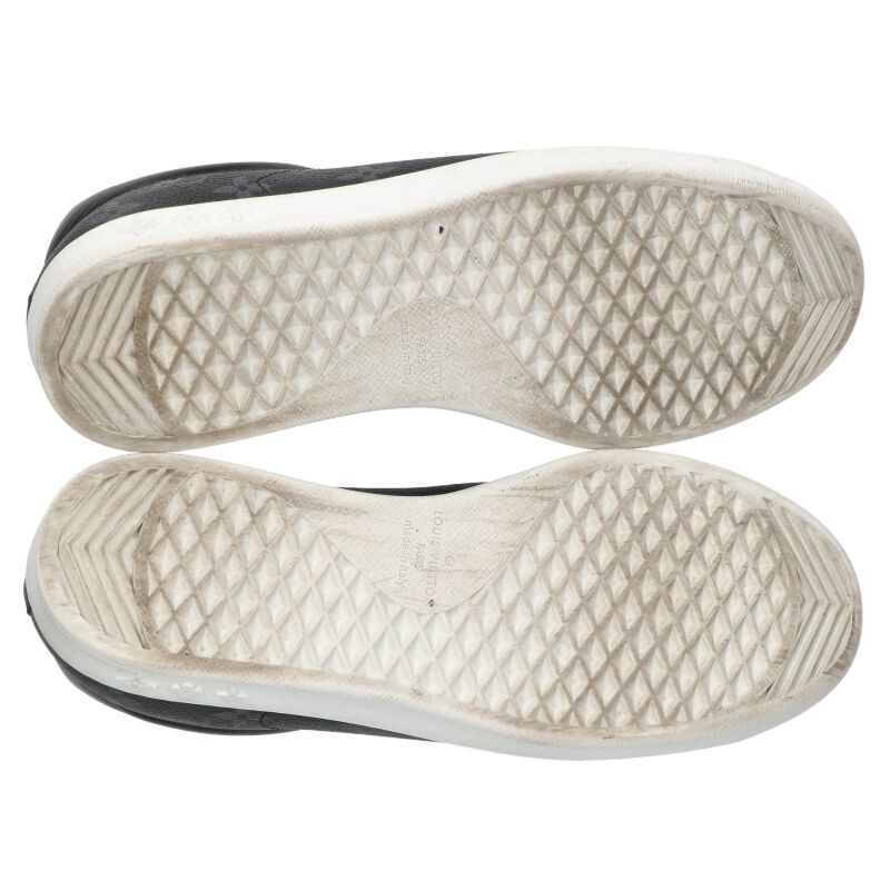 Louis Vuitton Leather Sneakers Black x White Size 7