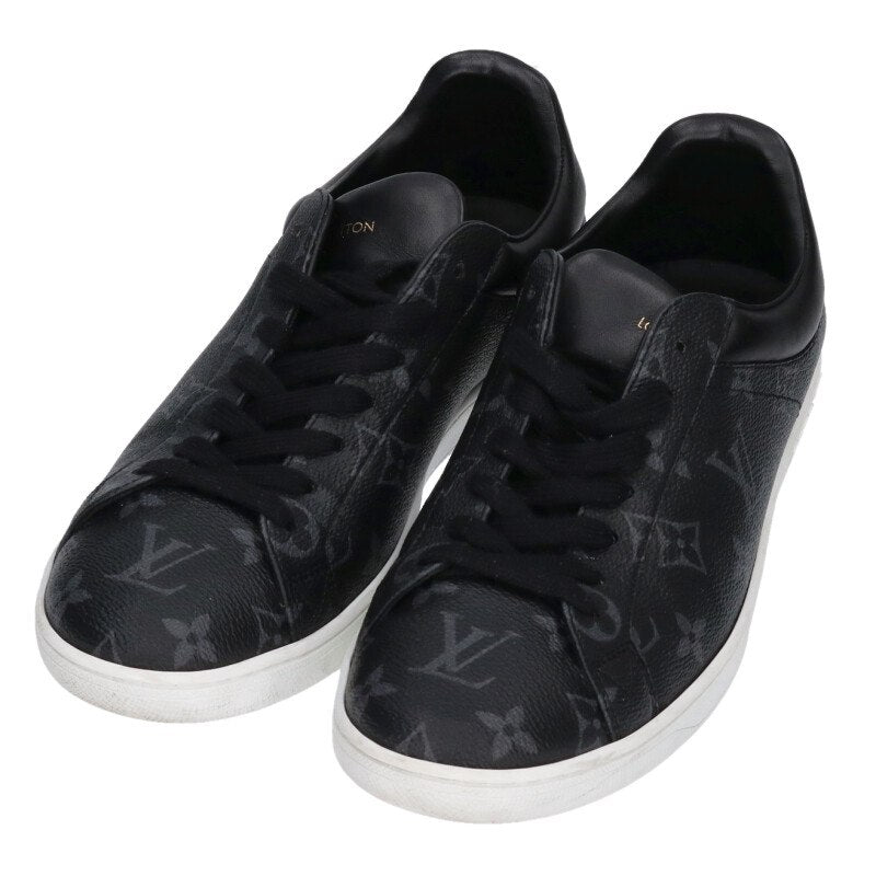 Louis Vuitton Leather Sneakers Black x White Size 7