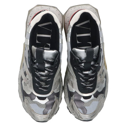 VALENTINO Low Top Lace-Up Sneakers Gray Size 7.5