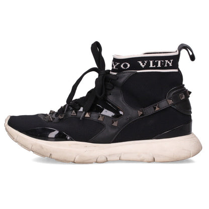 VALENTINO Studded High Top Sneakers Black Size 7.5
