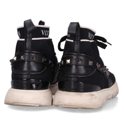 VALENTINO Studded High Top Sneakers Black Size 7.5