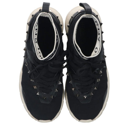 VALENTINO Studded High Top Sneakers Black Size 7.5