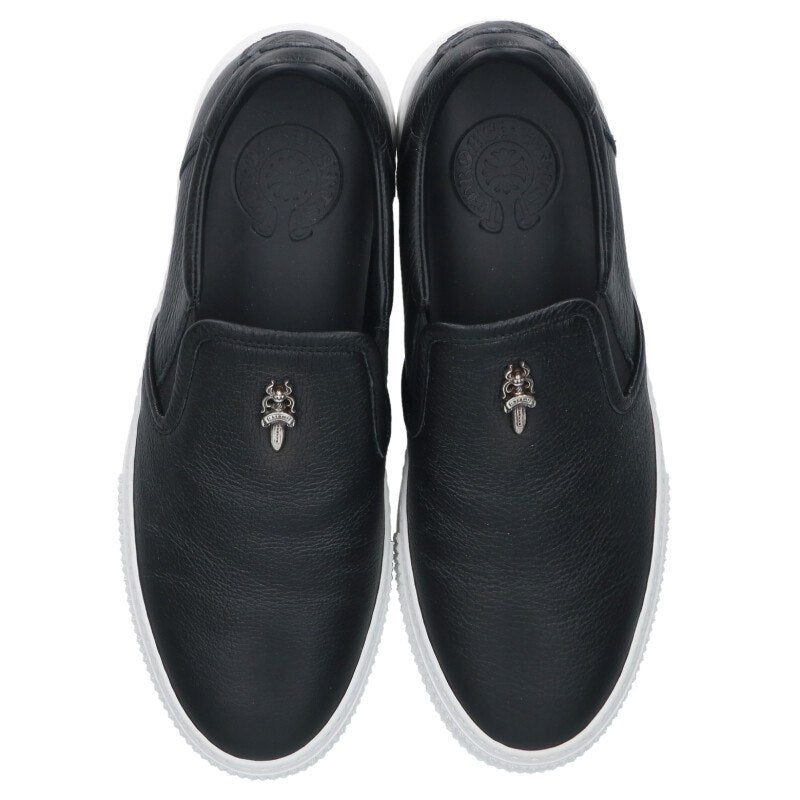 Chrome Hearts SLIP ON BLK CALF Dagger Leather Size 5.5