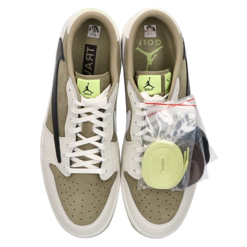 Travis Scott Air Jordan 1 Golf Neutral Olive Size 33