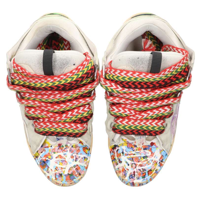 GALLERY DEPT Painted Leather Curb Sneakers Multi Size 8.5