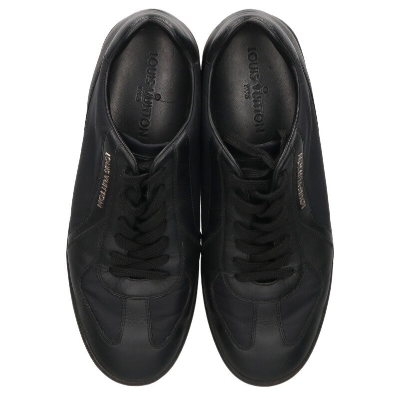 Louis Vuitton Leather German Trainer Sneakers Black Size 6.5