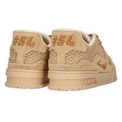 LOUISVUITTON LV Trainer Raffia Low Cut Sneakers Size 7.5