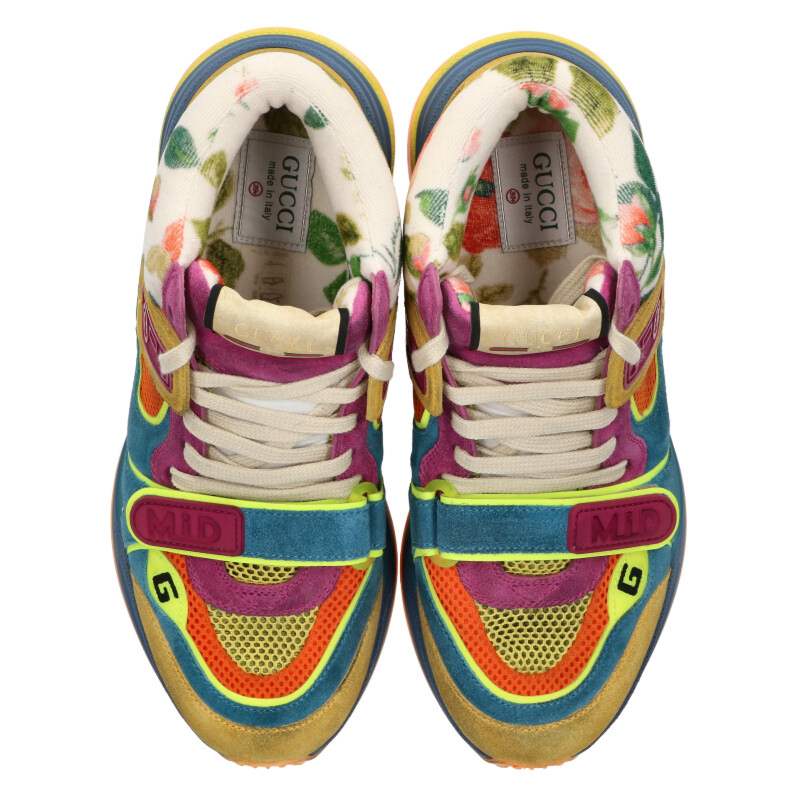 GUCCI Ultraspace Mid-Cut Sneakers Multicolor Size 6.5