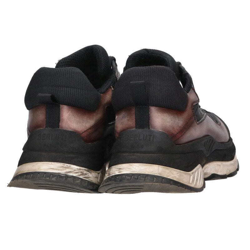 Berluti Gravity Low-Cut Sneakers Black Brown Size 10.5