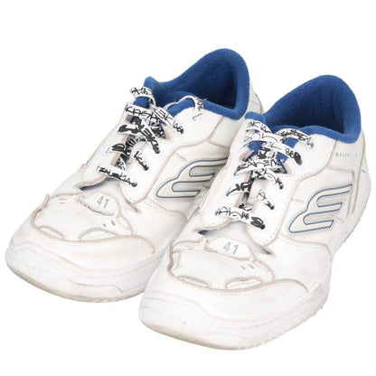 BALENCIAGA Hamptons Sneakers White and Blue Size 7.5