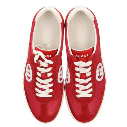 GUCCI 791742 GG Canvas Low-Cut Sneakers Red Size 8