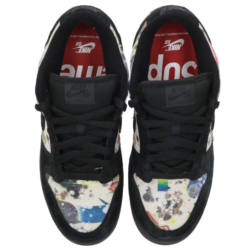 SUPREME SB Dunk Low OG QS Rammellzee Black/Beige Size 10