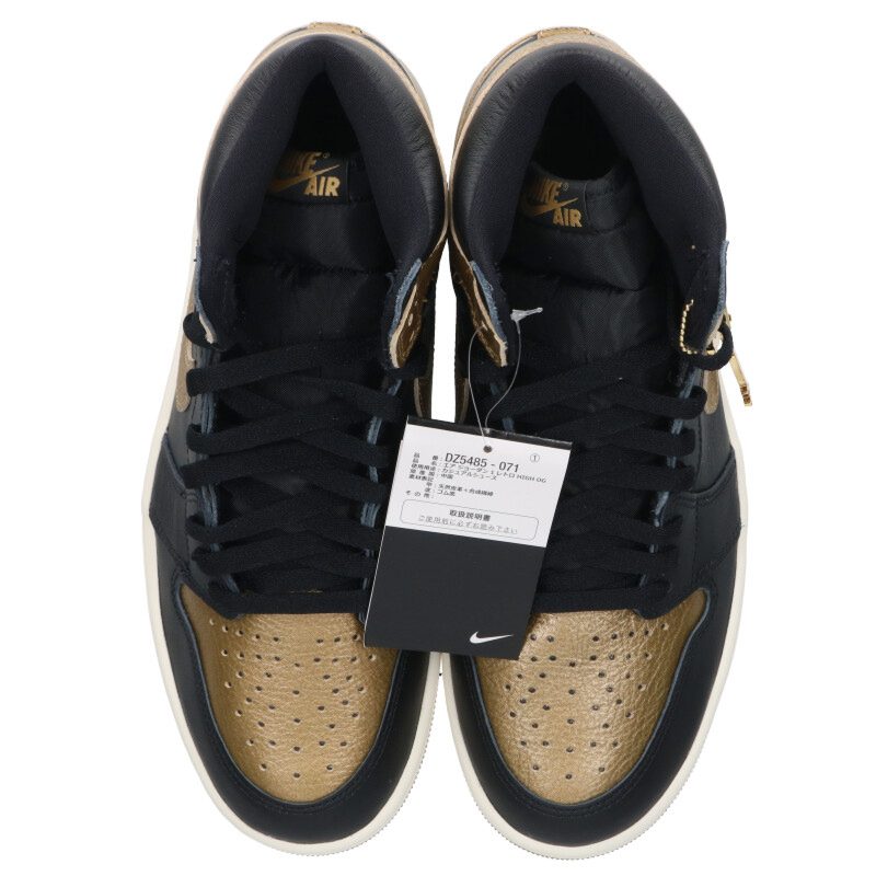NIKE AIR JORDAN 1 RETRO HIGH OG Black/Gold Size 10
