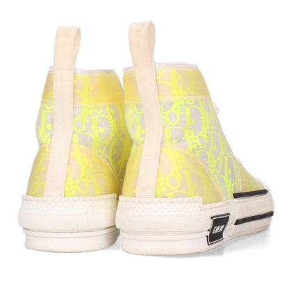 DIOR B23 Oblique High Top Sneakers White Yellow Size 8.5