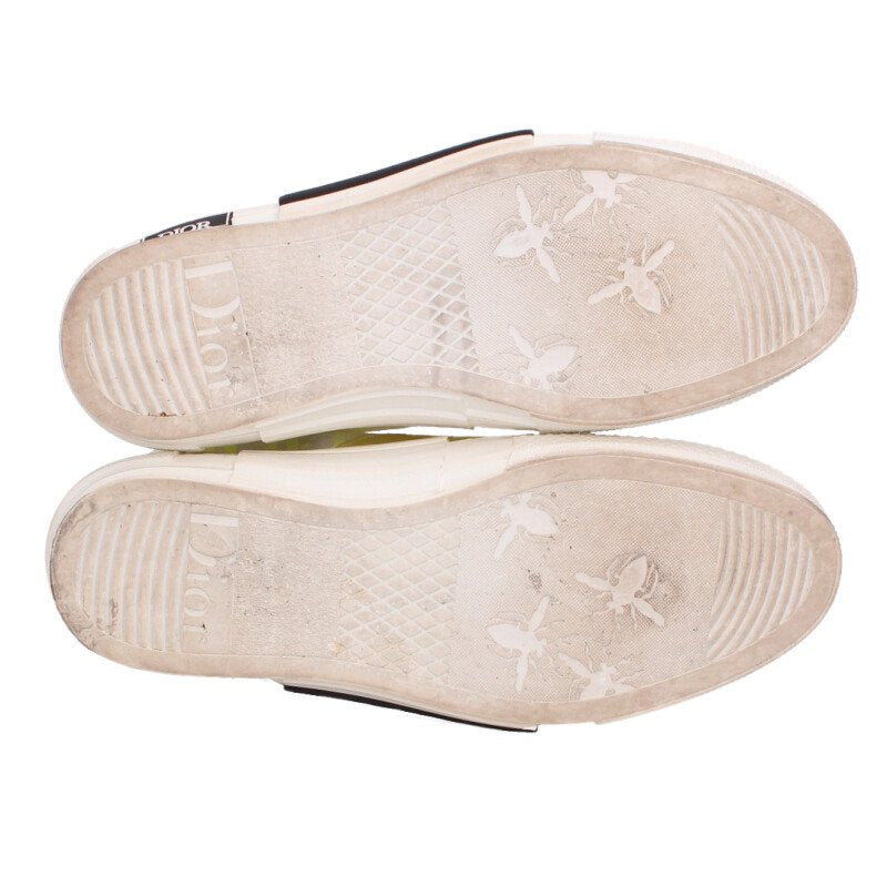 DIOR B23 Oblique High Top Sneakers White Yellow Size 8.5