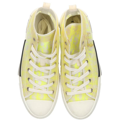 DIOR B23 Oblique High Top Sneakers White Yellow Size 8.5