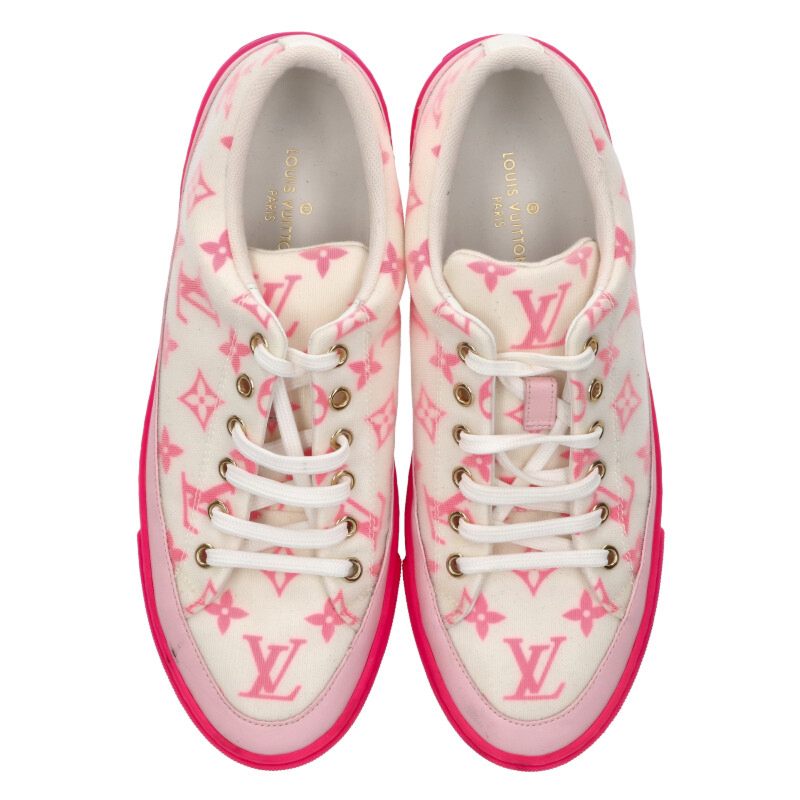 Louis Vuitton STELLER SNEAKER Sneakers White x Pink Size 39