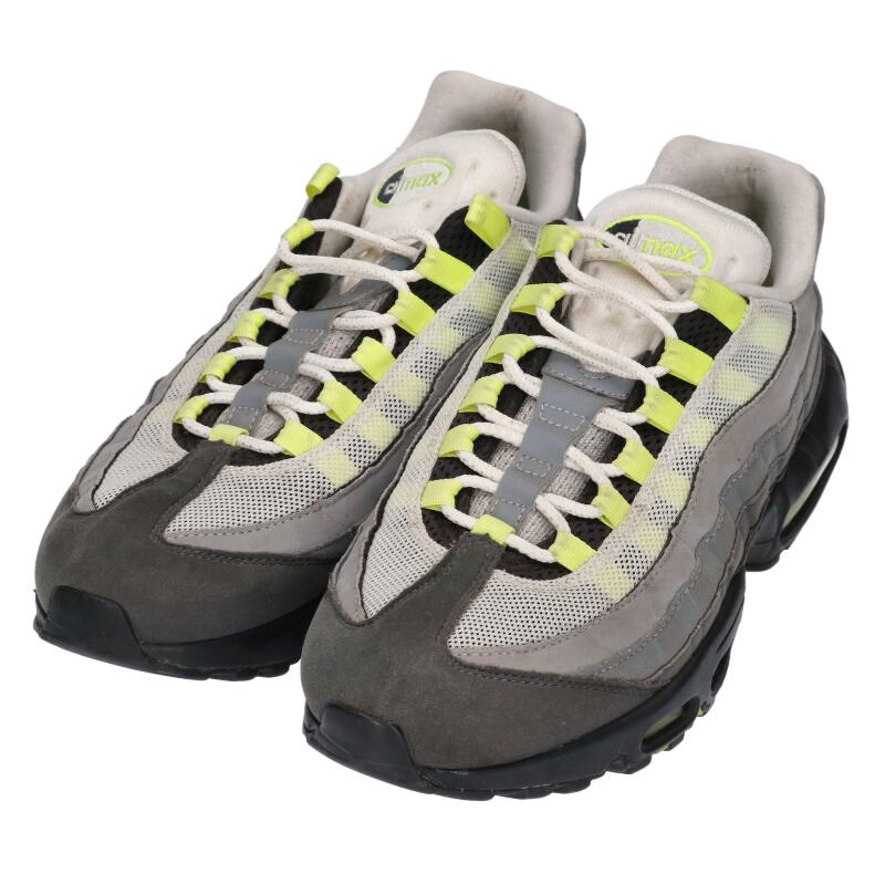 NIKE Air Max 95 OG Neon Yellow Low Top Grey Size 10.5