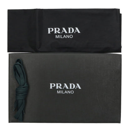 PRADA Triangle Plate Suede Low-Top Green Size 7.5