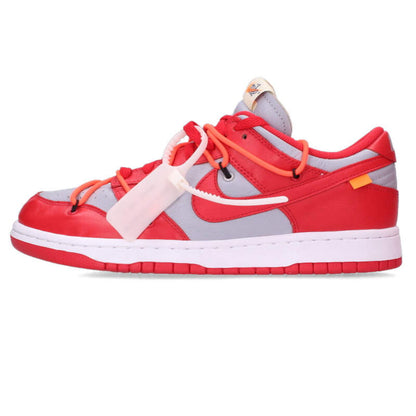 NIKE x OFF-WHITE Dunk Low Red Grey Size 9.5