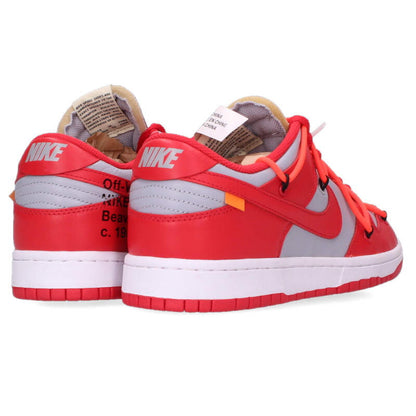 NIKE x OFF-WHITE Dunk Low Red Grey Size 9.5