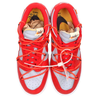 NIKE x OFF-WHITE Dunk Low Red Grey Size 9.5
