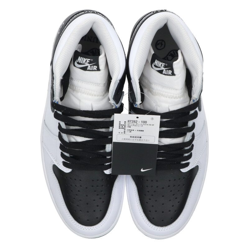 fragment design x Nike AJ1 High OG Black/White Size 10.5